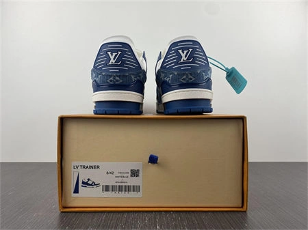 Luis Vitton LV Trainer Monogram Denim White Blue 1A9JGN GoodFit 1641